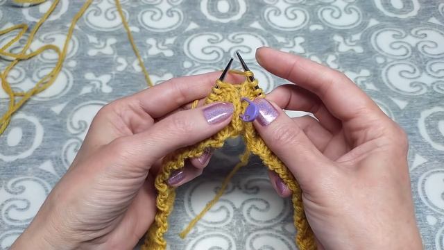 Вязание поворотными рядами по кругу без шва. смотреть онлайн