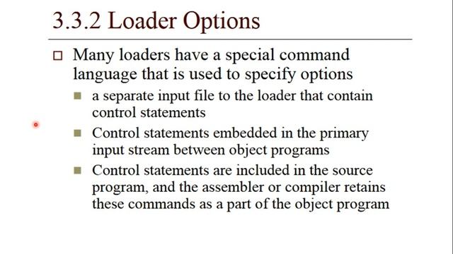 Automatic Library Search, Loader Options : System Software смотреть онлайн