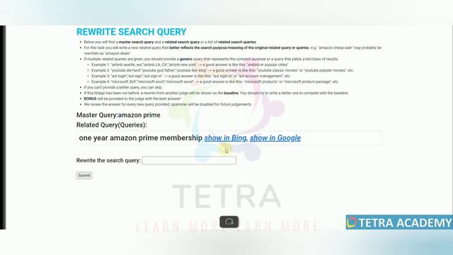 REWRITE SEARCH QUERY | QUALIFICATION TUTORIAL | UHRS | 2022 | THE TETRA ACDEMY смотреть онлайн