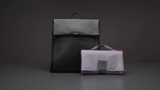 Storksak St James Leather Black - Convertible Changing Bag