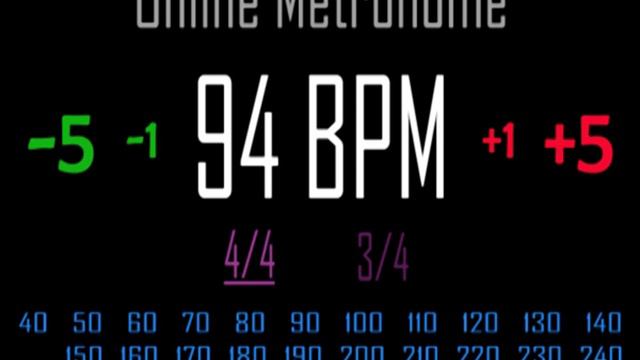 Metronomo Online - Online Metronome - 94 BPM 4/4 смотреть онлайн