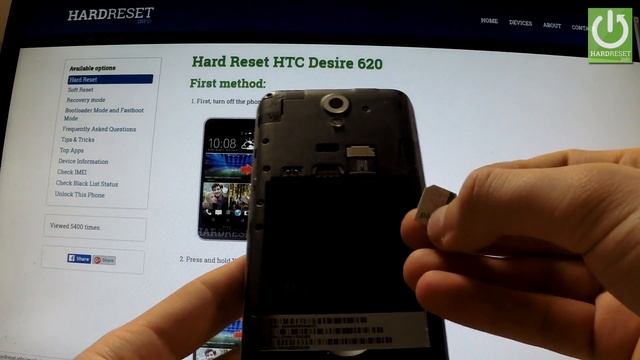 HTC Desire 620 - How To Insert SIM Card And Micro SD Card
