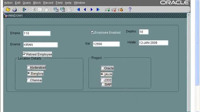 Oracle Apps Tutorial-5:Oracle Forms-Using Check Box,Radio Button смотреть онлайн