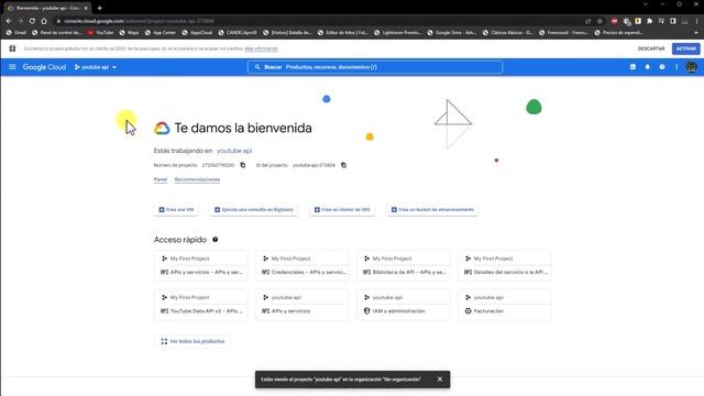 como obtener YOUTUBE API KEY смотреть онлайн