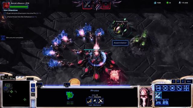 StarCraft 2 Co Op Alarak Brutal Level 1 -Chain of Ascension- With Vorazun смотреть онлайн