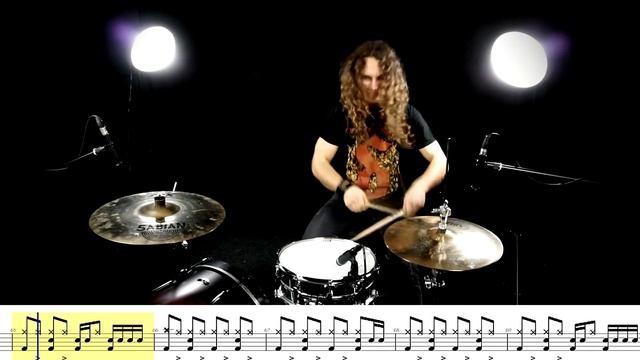 How to play Rock DJ on Drums by Robbie Williams (Score Lesson Tutorial) смотреть онлайн
