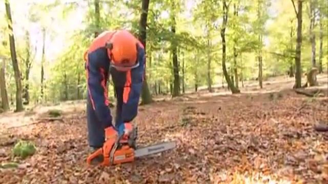 Устройство, работа и запуск бензопилы (Husvarna) смотреть онлайн