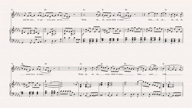 Violin - Sweet Child O' Mine - Guns n Roses Sheet Music, Chords, & Vocals смотреть онлайн