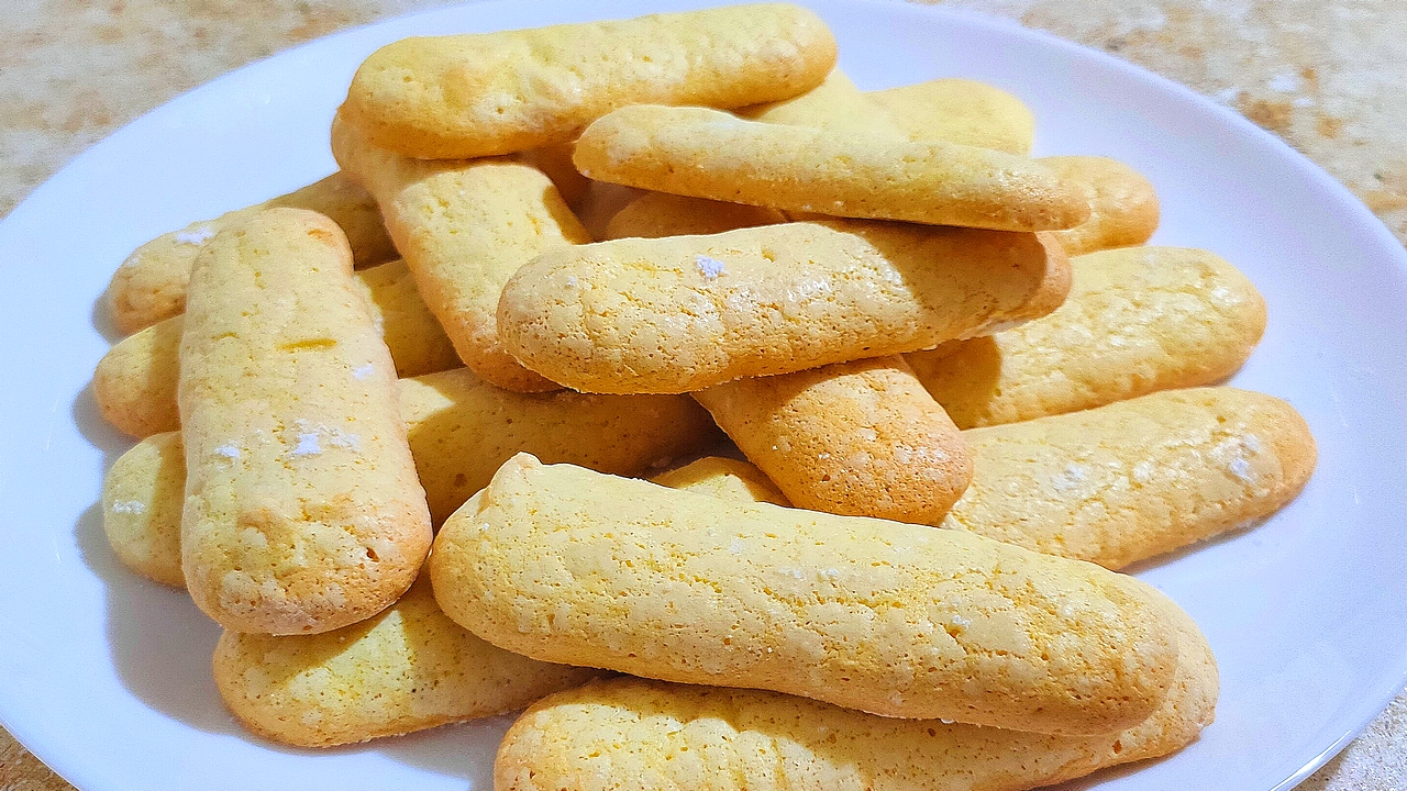 САВОЯРДИ БИСКВИТНОЕ ПЕЧЕНЬЕ ДЛЯ ТИРАМИСУ🥖Ольгины Рецепты. смотреть онлайн