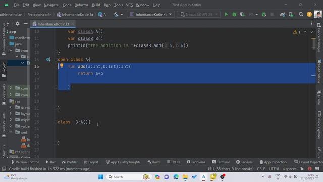 How to use super keyword in kotlin Android Studio смотреть онлайн