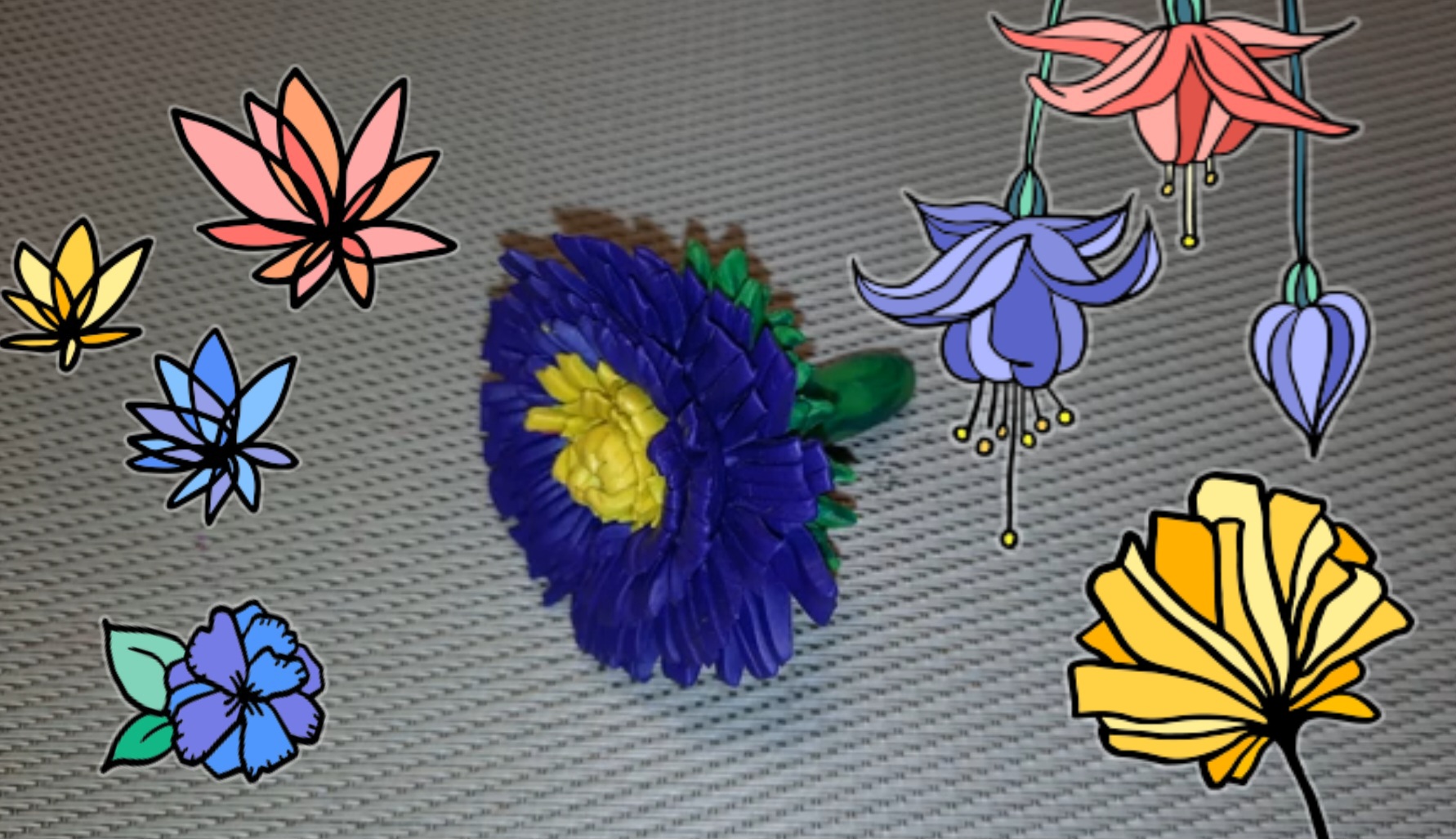 Поделка из пластилина к 8 марта. Астра из пластилина, Plasticine Aster, Plastilin Aster.