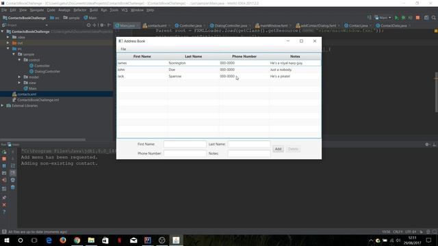 Lista de Contatos com JavaFX e XML - Part II смотреть онлайн