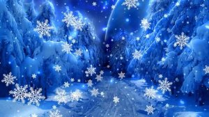 Футаж Снежинки в лесу. Красивый фон для видеомонтажа