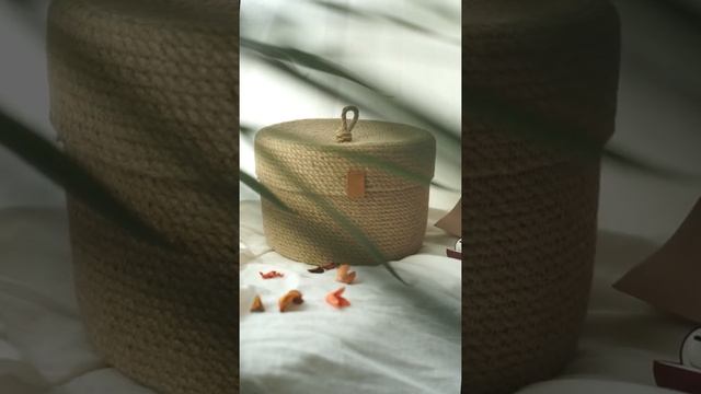 Корзина для хранения из джута смотреть онлайн