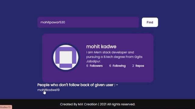 Git - Me || Github User Finder || Follower's Checking By ReactM смотреть онлайн