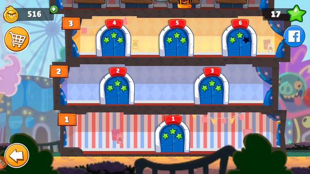Продолжаю проходить уровни в игре Angry Birds Friends смотреть онлайн