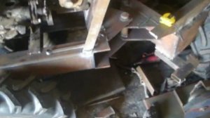 Самодельный минитрактор переломка 4х4. Узел перелома, узел поворта.Homemade tractor 4x4 .