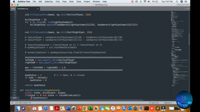 Computer Vision Project | Driver drowsiness detection | Full code explanation | OpenCV Python Dlib смотреть онлайн