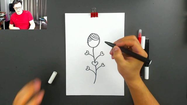 Простые рисунки / Девочка - Роза смотреть онлайн
