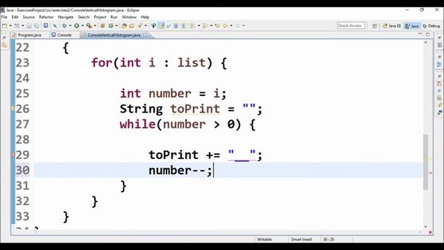 console vertical histogram in java смотреть онлайн