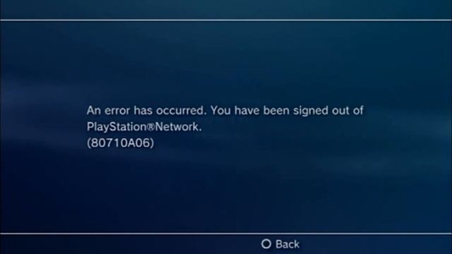 PS3 ERROR 21-4-2011 (80710A06) information смотреть онлайн