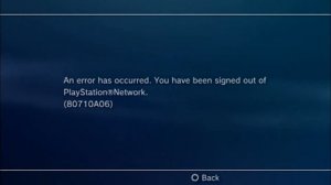 PS3 ERROR 21-4-2011 (80710A06) information
