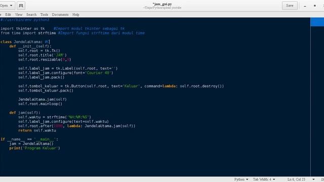 [Python 3] Membuat Jam Sederhana (GUI) смотреть онлайн