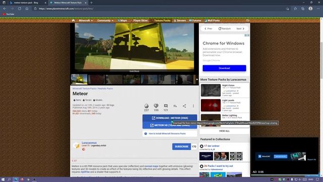 Minecraft Java 1.17.1 Meteor Realistic Texture Resource Pack (Seus Shaders) OptiFine Gameplay смотреть онлайн