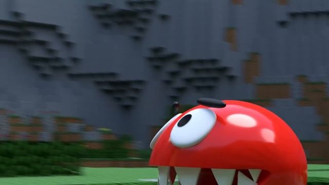 Red Pacman VS Herobrine (Scary Minecraft)