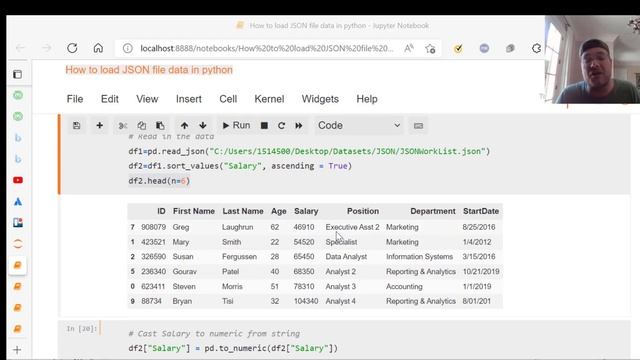 How to load JSON file data in python and Jupyter Notebooks смотреть онлайн