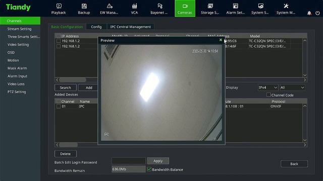 how to add onvif ip cameras in tiandy NVR. смотреть онлайн