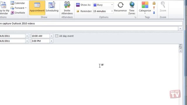 Modifying Or Deleting An Appointment In Outlook 2010 смотреть онлайн