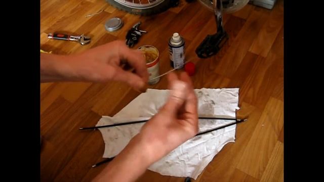 Замена тросика на тормозе велосипеда