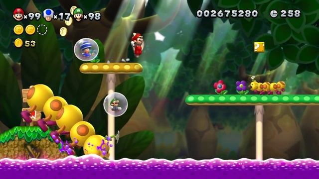 New Super Mario Bros. U Multiplayer Playthrough - Soda Jungle смотреть онлайн