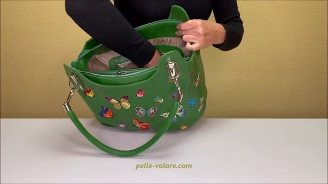 Средняя сумка "Бабочки вышивка" Pelle-Volare смотреть онлайн
