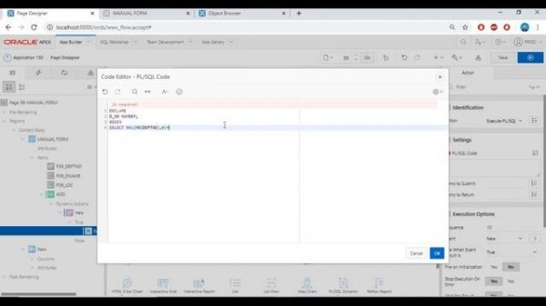 How to create manual form in oracle apex through PL/SQL
