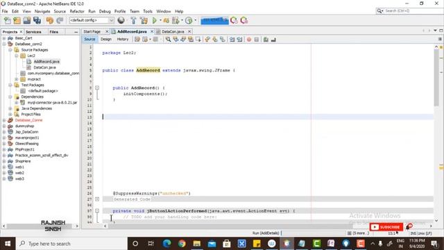 Lec-2: Java Mysql database connection | Record insertion in table in Hindi смотреть онлайн