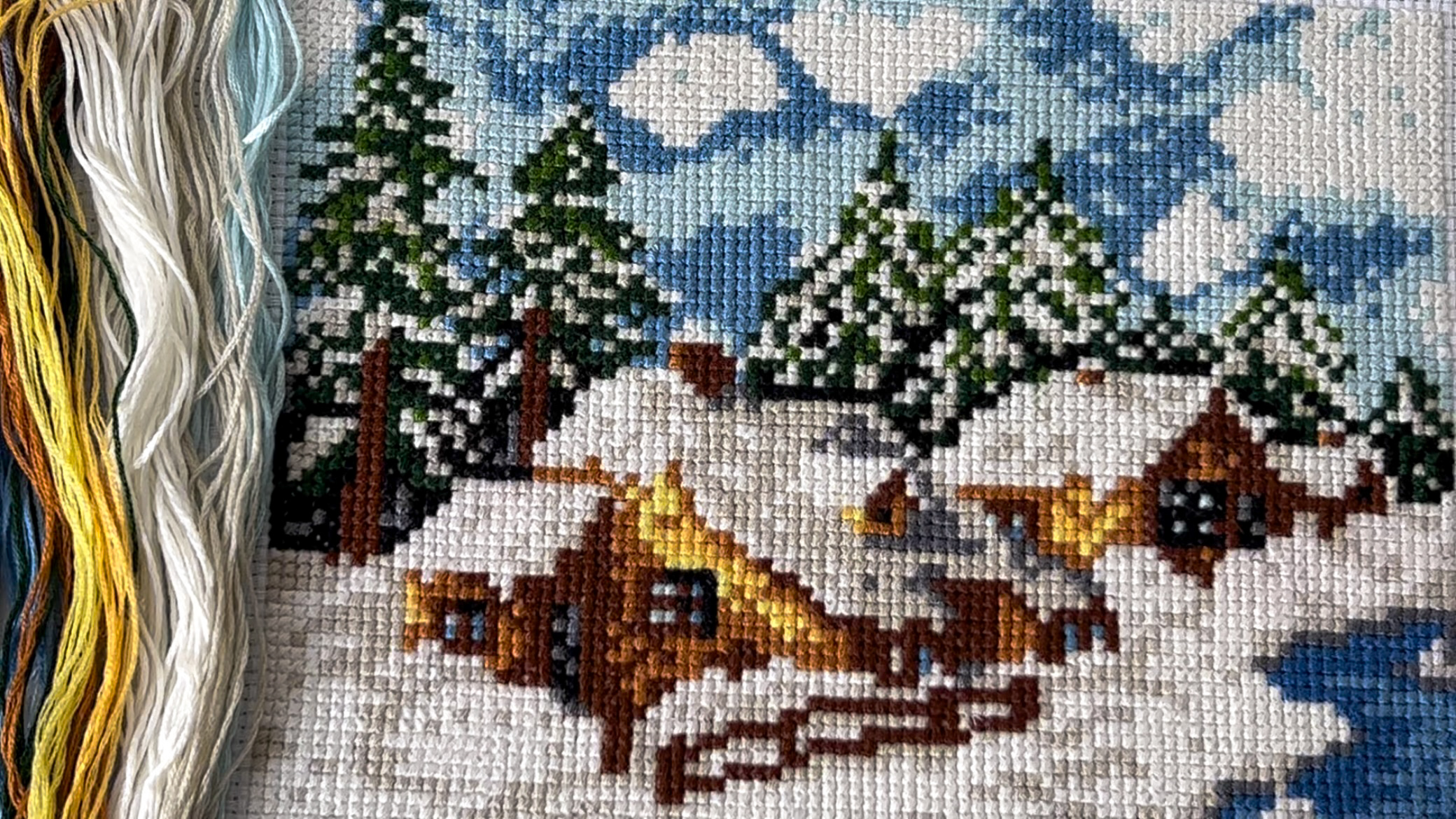 Вышивка из Фикс Прайс Зима // Обзор, результат. смотреть онлайн