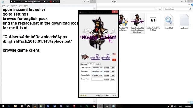 Setting up Izanami launcher for Blade & Soul Taiwan смотреть онлайн