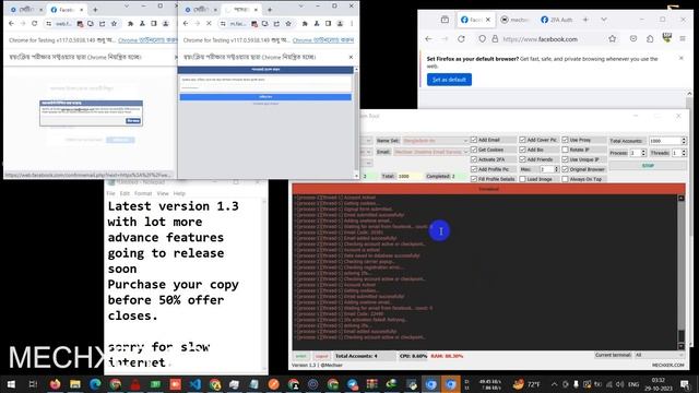 New Advance Facebook Account Creator Tool 1.3 | Best Tool On Internet
