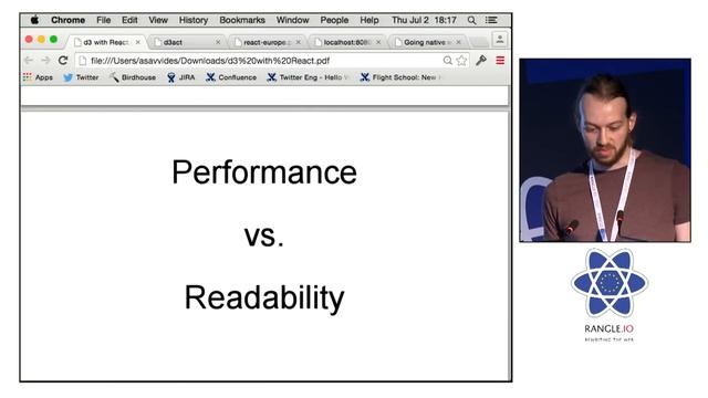 Andreas Savvide - D3.js with React lightning talk at react-europe 2015 смотреть онлайн