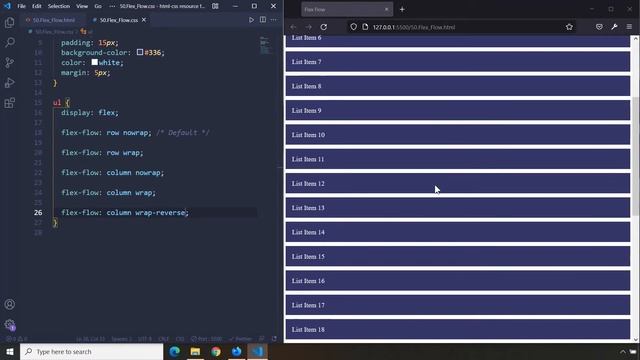 HTML-CSS Tutorial Lesson 50: Flex Flow - Flexbox #4 смотреть онлайн