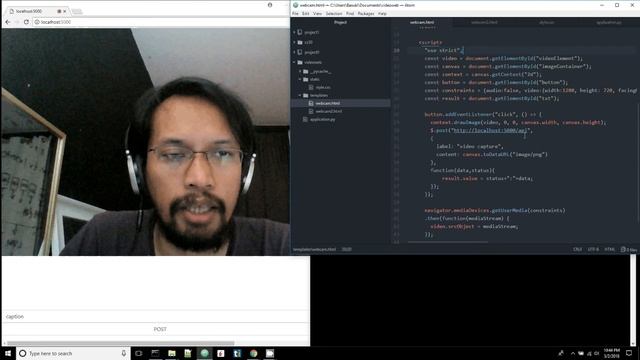 Capture webcam on browser and send to server смотреть онлайн