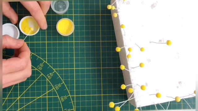 Sugar Mimosa Flower Tutorial . Сахарная мимоза