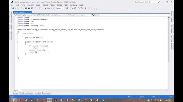 Replace Error Code With Exception смотреть онлайн