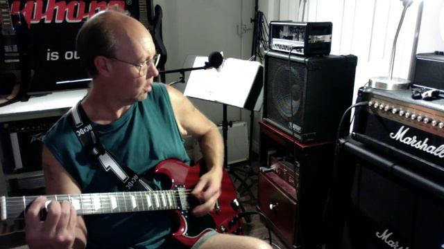 Epiphone SG Pro 400 Played Thru Marshall 100 watt HDFX Head смотреть онлайн