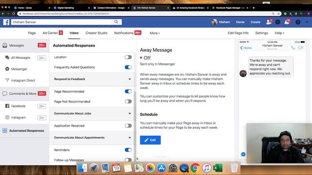 #14 DM Course | Facebook | Messenger automated responses explored in detail. смотреть онлайн