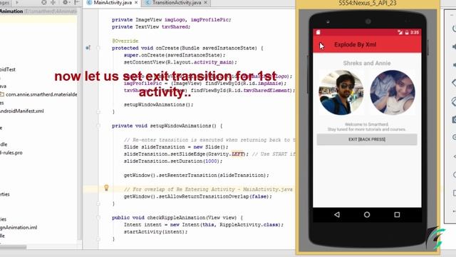 #5.8 Android Activity Transition Overlap. Android Material Design смотреть онлайн