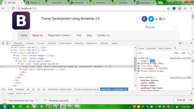 Bootstrap Social Icon adding and Style in Header смотреть онлайн