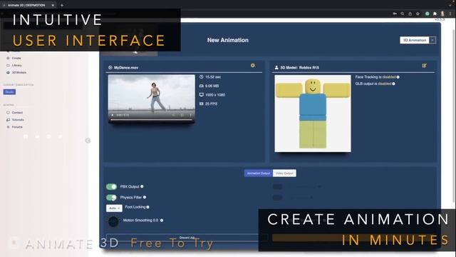 Roblox Animation in Minutes! | AI Motion Capture By DeepMotion | Free Sign Up смотреть онлайн